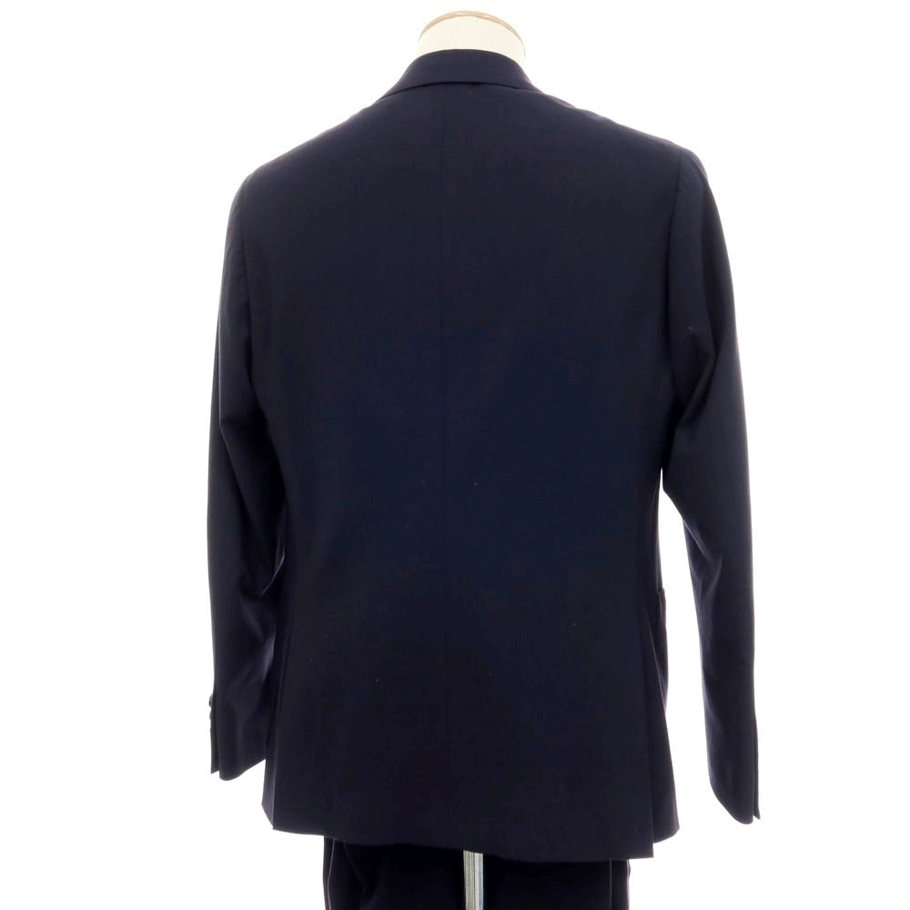 【中古】サルトリアピスケス Sartoria Pisthes レーヨンウール 2つボタンスーツ ネイビー【 サイズ44 】【 状態ランクC 】【 メンズ 】 [APD]