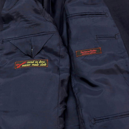 【中古】サルトリアピスケス Sartoria Pisthes レーヨンウール 2つボタンスーツ ネイビー【サイズ44】【 状態ランクC 】【 メンズ 】