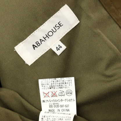 【中古】アバハウス ABAHOUSE ポリエステルナイロン M-65 ミリタリージャケット オリーブ【サイズ44】【 状態ランクB 】【 メンズ 】