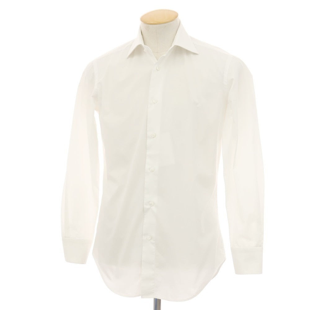 【中古】アルコディオ ARCODIO ストレッチ コットン セミワイドカラー ドレスシャツ ホワイト【サイズ37】【 状態ランクC 】【 メンズ 】
