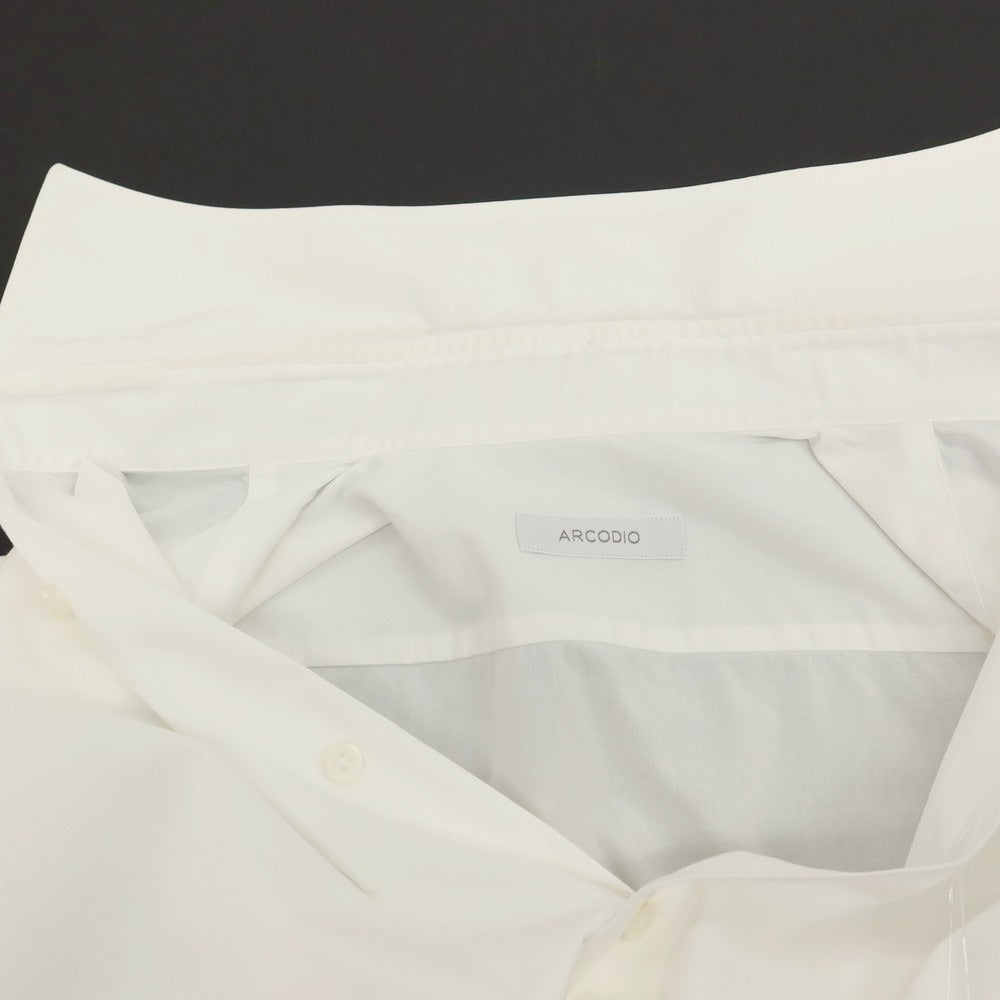 【中古】アルコディオ ARCODIO ストレッチ コットン セミワイドカラー ドレスシャツ ホワイト【サイズ37】【 状態ランクC 】【 メンズ 】