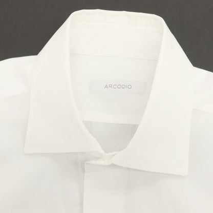 【中古】アルコディオ ARCODIO コットン セミワイドカラー ドレスシャツ ホワイト【サイズ37】【 状態ランクC 】【 メンズ 】