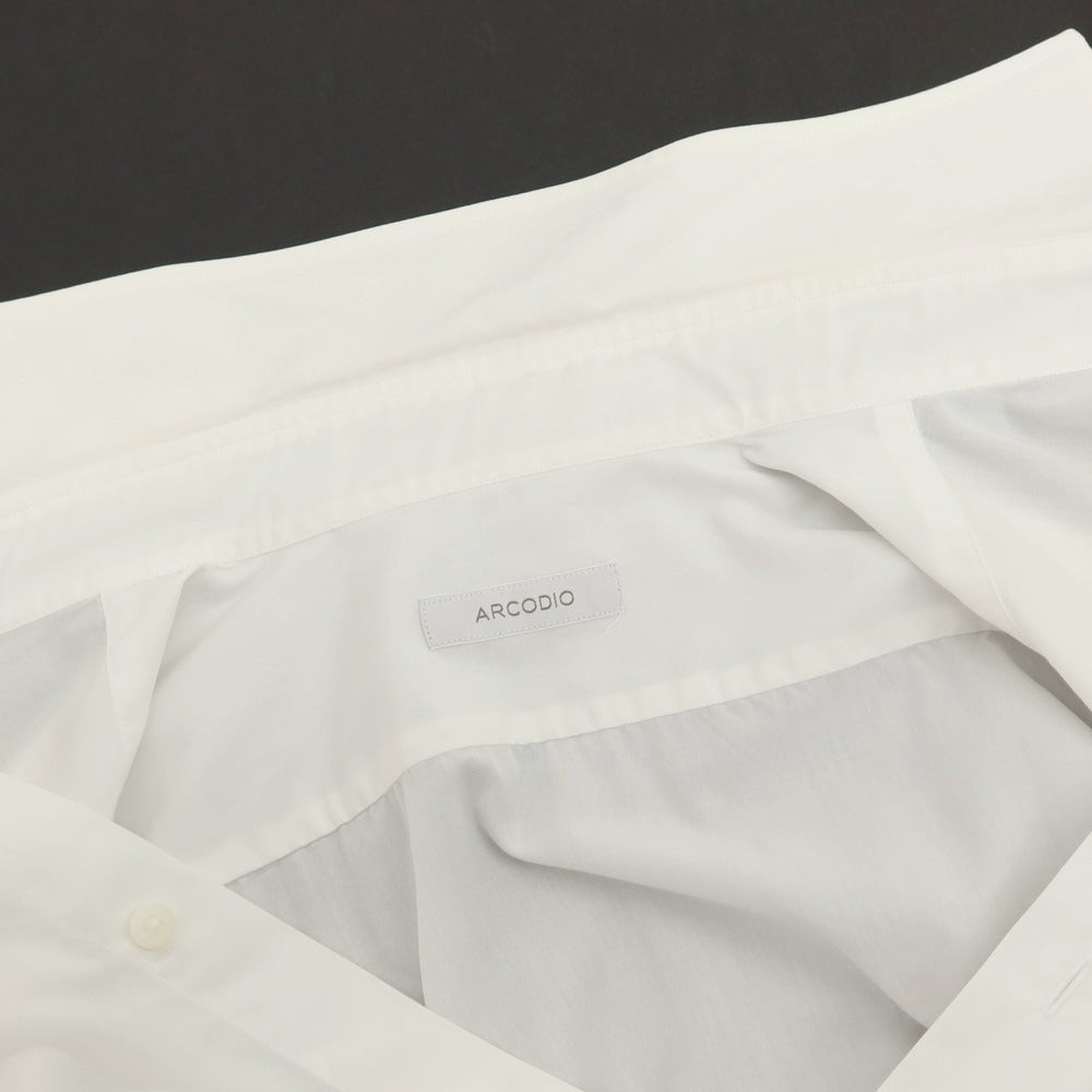 【中古】アルコディオ ARCODIO コットン セミワイドカラー ドレスシャツ ホワイト【サイズ37】【 状態ランクC 】【 メンズ 】