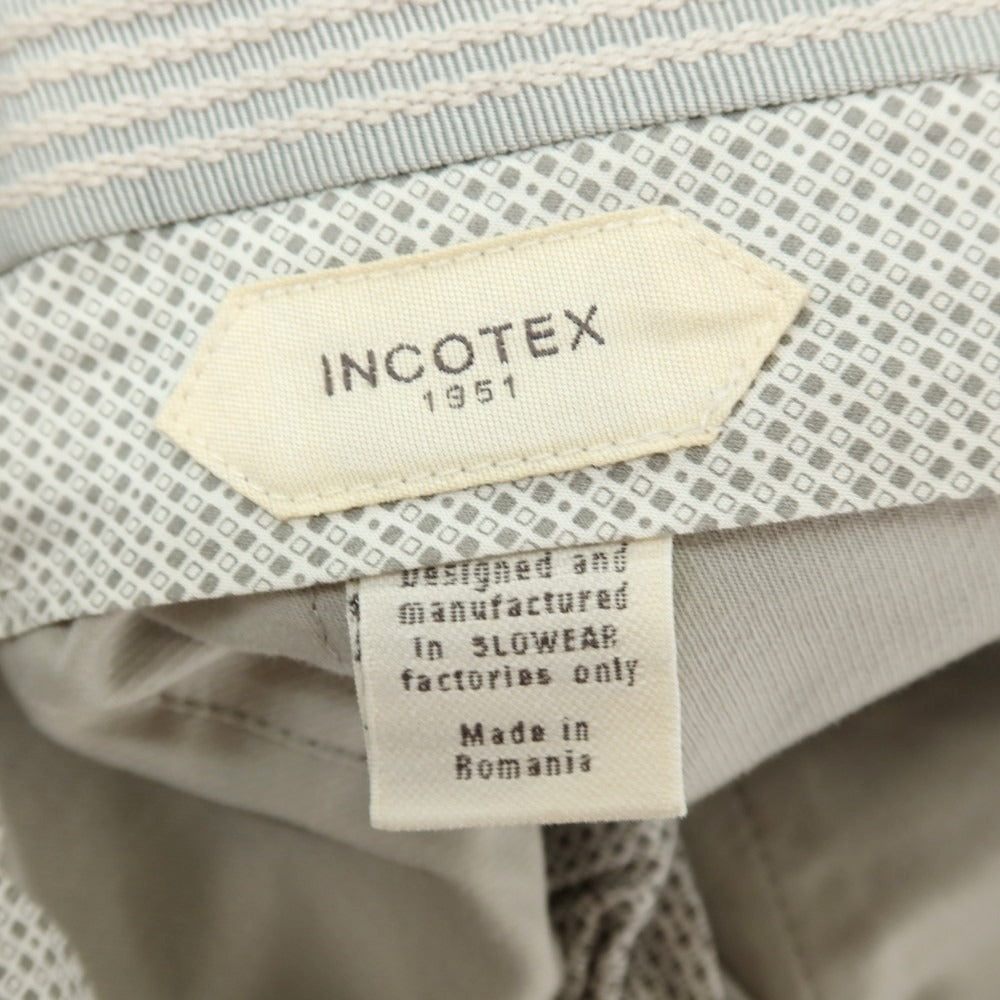【中古】インコテックス INCOTEX ウール チェック カジュアルスラックスパンツ ブラックxホワイト【サイズ44】【 状態ランクC 】【 メンズ 】