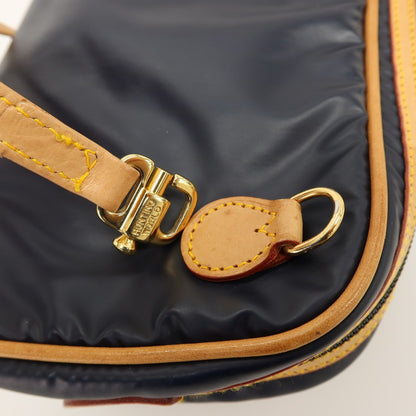 【中古】ハンティングワールド HUNTING WORLD ナイロン レザー ショルダーバッグ ネイビーxベージュ【 状態ランクB 】【 ユニセックス 】
