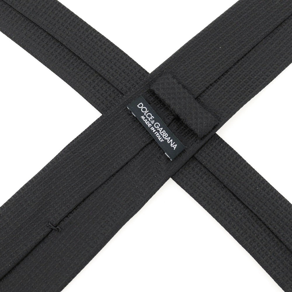 【中古】ドルチェアンドガッバーナ DOLCE&amp;GABBANA シルク ナロータイ ブラック【 状態ランクB 】【 メンズ 】