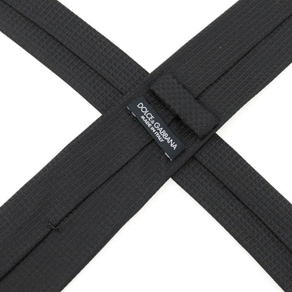 【中古】ドルチェアンドガッバーナ DOLCE&amp;GABBANA シルク ナロータイ ブラック【 状態ランクB 】【 メンズ 】