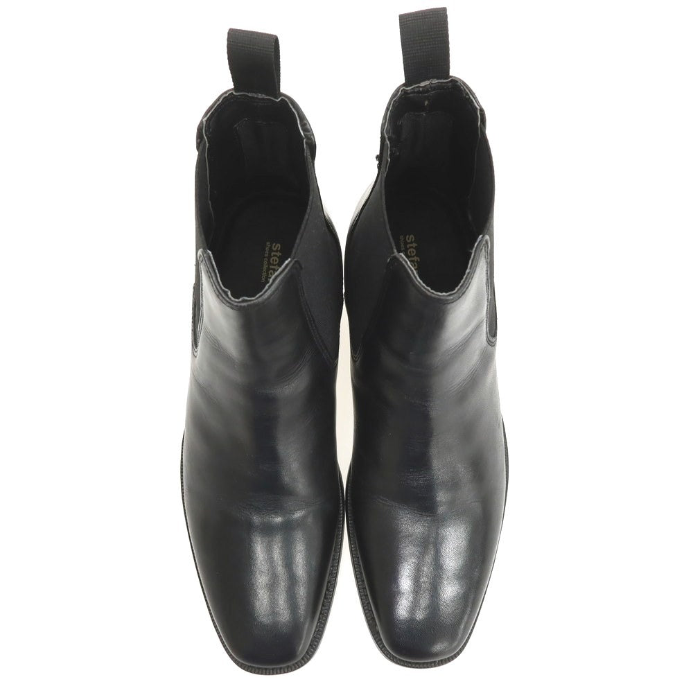 【中古】ステファノロッシ STEFANO ROSSI レザー サイドゴアブーツ ブラック【サイズ39】【 状態ランクB 】【 メンズ 】