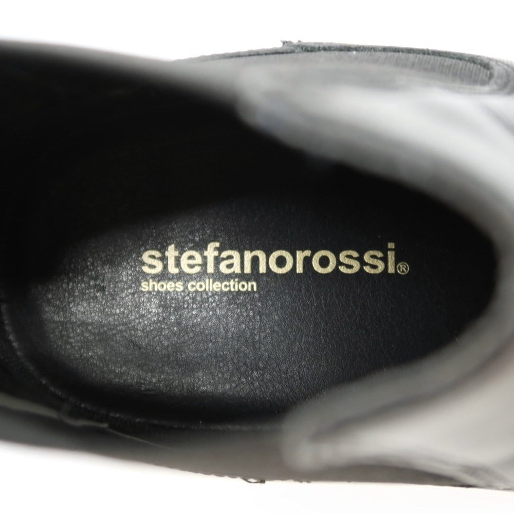 【中古】ステファノロッシ STEFANO ROSSI レザー サイドゴアブーツ ブラック【サイズ39】【 状態ランクB 】【 メンズ 】