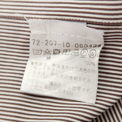 【中古】エリコフォルミコラ ERRICO FORMICOLA コットン ストライプ ワイドカラー ドレスシャツ グレーxホワイト【サイズ40】【 状態ランクC 】【 メンズ 】