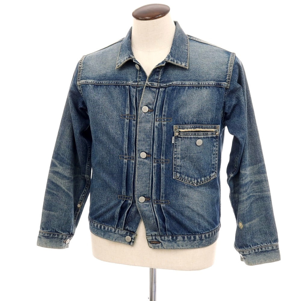【中古】ヤングアンドオルセンザドライグッズストア YOUNG &amp; OLSEN The DRYGOODS STORE コットン デニムジャケット ブルー【 サイズ5 】【 状態ランクB 】【 メンズ 】 [APD]