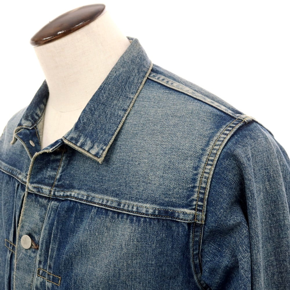【中古】ヤングアンドオルセンザドライグッズストア YOUNG &amp; OLSEN The DRYGOODS STORE コットン デニムジャケット ブルー【 サイズ5 】【 状態ランクB 】【 メンズ 】 [APD]