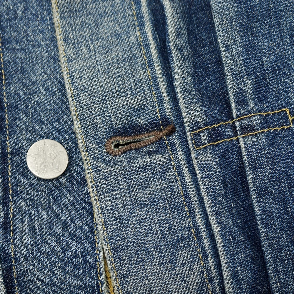 【中古】ヤングアンドオルセンザドライグッズストア YOUNG &amp; OLSEN The DRYGOODS STORE コットン デニムジャケット ブルー【サイズ5】【 状態ランクB 】【 メンズ 】