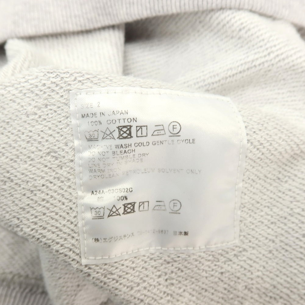 【中古】マーカウェア markaware コットン オーバーサイズ クルーネック スウェット ライトグレー【サイズ2】【 状態ランクB 】【 メンズ 】[CPD]