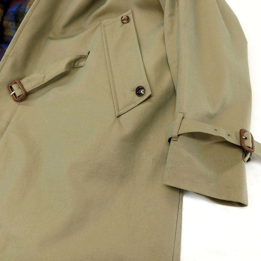 【中古】グレンフェル GRENFELL コットン ウールライナー付き フーデッド トレンチコート グリーン系【サイズ34】【 状態ランクB 】【 メンズ 】