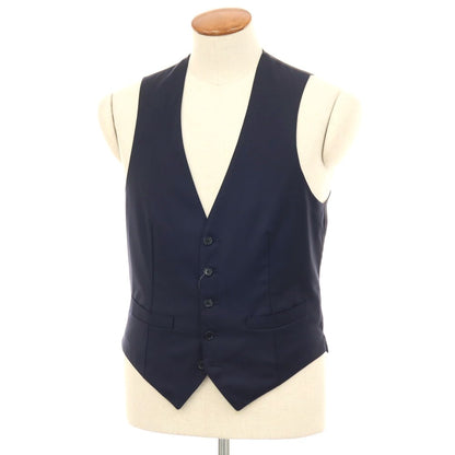 【中古】リングヂャケット RING JACKET FOUR SEASONS Super130’S ウール ドレス系ジレ ベスト ネイビー【サイズ46】【 状態ランクA 】【 メンズ 】