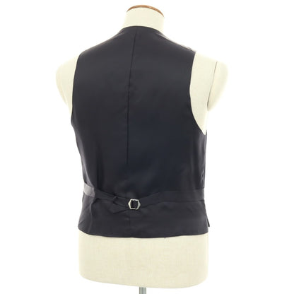 【中古】リングヂャケット RING JACKET FOUR SEASONS Super130’S ウール ドレス系ジレ ベスト ネイビー【サイズ46】【 状態ランクA 】【 メンズ 】