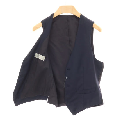 【中古】リングヂャケット RING JACKET FOUR SEASONS Super130’S ウール ドレス系ジレ ベスト ネイビー【サイズ46】【 状態ランクA 】【 メンズ 】