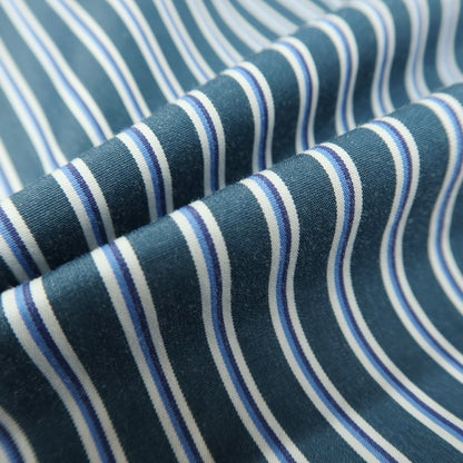 【中古】スティレ ラティーノ STILE LATINO コットン ストライプ レギュラーカラー ドレスシャツ グリーンxホワイト【サイズ39】【 状態ランクC 】【 メンズ 】