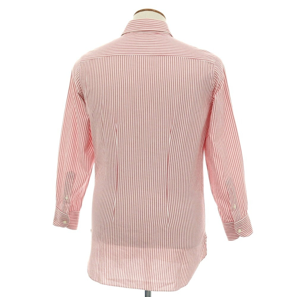 【中古】スティレ ラティーノ STILE LATINO コットン ストライプ レギュラーカラー ドレスシャツ レッドxホワイト【サイズ39】【 状態ランクC 】【 メンズ 】