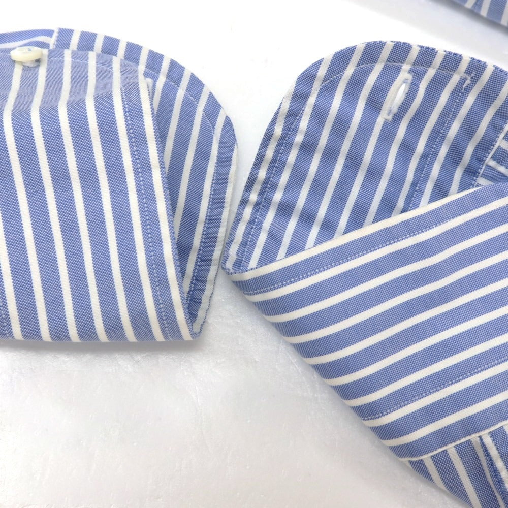 【中古】スティレ ラティーノ STILE LATINO コットン ストライプ レギュラーカラー ドレスシャツ ブルーxホワイト【 サイズ39 】【 状態ランクC 】【 メンズ 】 [BPD]