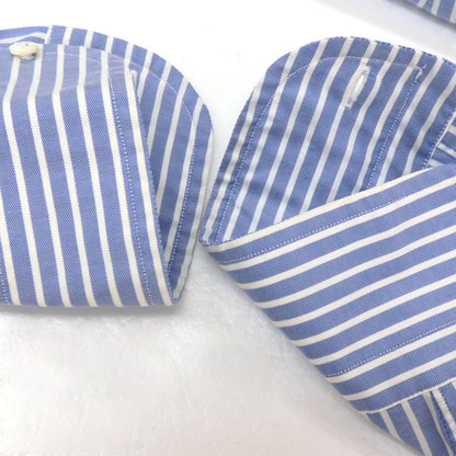 【中古】スティレ ラティーノ STILE LATINO コットン ストライプ レギュラーカラー ドレスシャツ ブルーxホワイト【サイズ39】【 状態ランクC 】【 メンズ 】