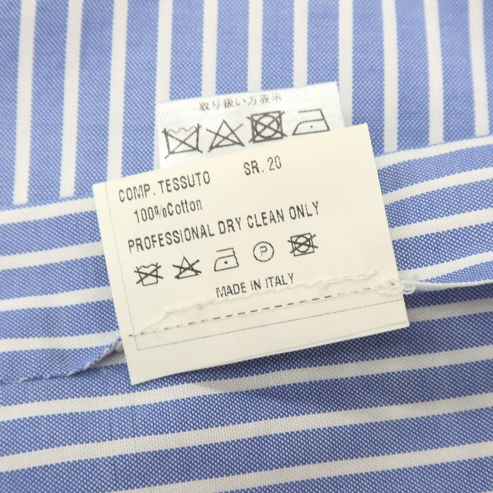 【中古】スティレ ラティーノ STILE LATINO コットン ストライプ レギュラーカラー ドレスシャツ ブルーxホワイト【 サイズ39 】【 状態ランクC 】【 メンズ 】 [BPD]