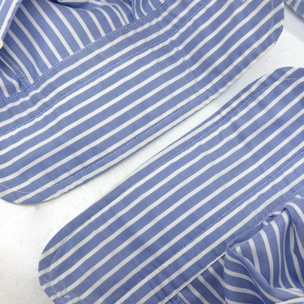 【中古】スティレ ラティーノ STILE LATINO コットン ストライプ レギュラーカラー ドレスシャツ ブルーxホワイト【 サイズ39 】【 状態ランクC 】【 メンズ 】 [BPD]