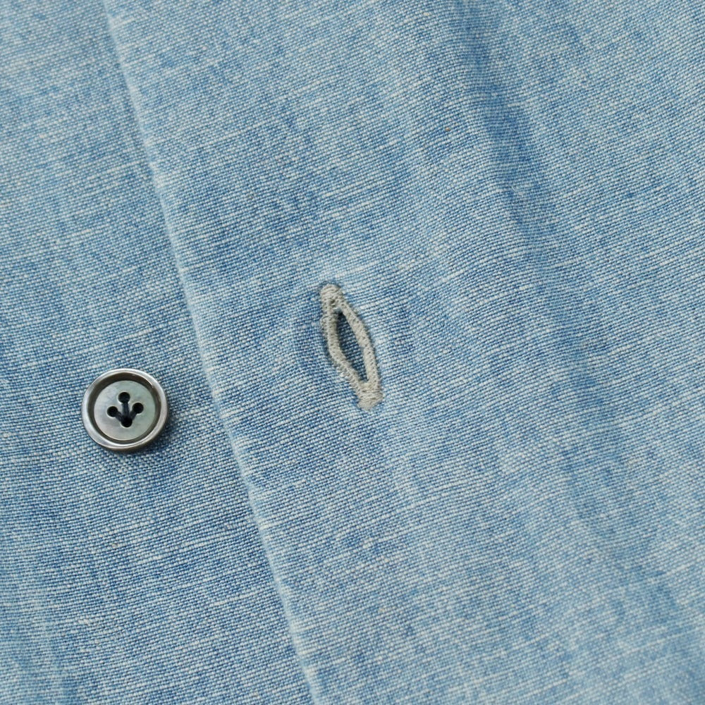 【中古】スティレ ラティーノ STILE LATINO コットンリネン レギュラーカラー カジュアルシャツ ブルー【サイズ38】【 状態ランクC 】【 メンズ 】