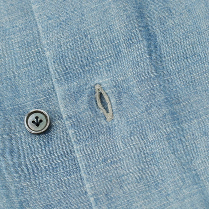 【中古】スティレ ラティーノ STILE LATINO コットンリネン レギュラーカラー カジュアルシャツ ブルー【サイズ38】【 状態ランクC 】【 メンズ 】