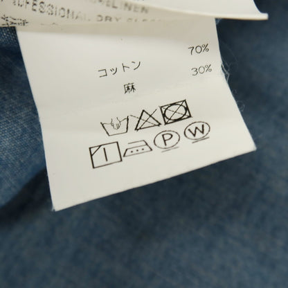 【中古】スティレ ラティーノ STILE LATINO コットンリネン レギュラーカラー カジュアルシャツ ブルー【サイズ38】【 状態ランクC 】【 メンズ 】