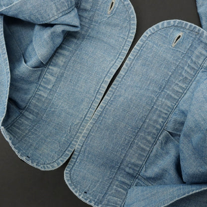 【中古】スティレ ラティーノ STILE LATINO コットンリネン レギュラーカラー カジュアルシャツ ブルー【サイズ38】【 状態ランクC 】【 メンズ 】