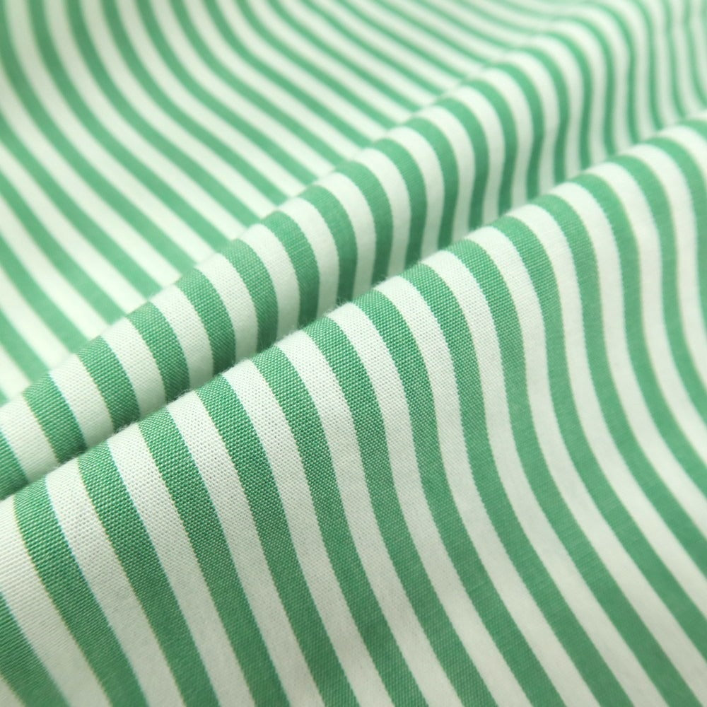 【中古】ドレイクス DRAKES EASYDAY コットン ストライプ レギュラーカラー ドレスシャツ グリーンxホワイト【サイズ39】【 状態ランクC 】【 メンズ 】