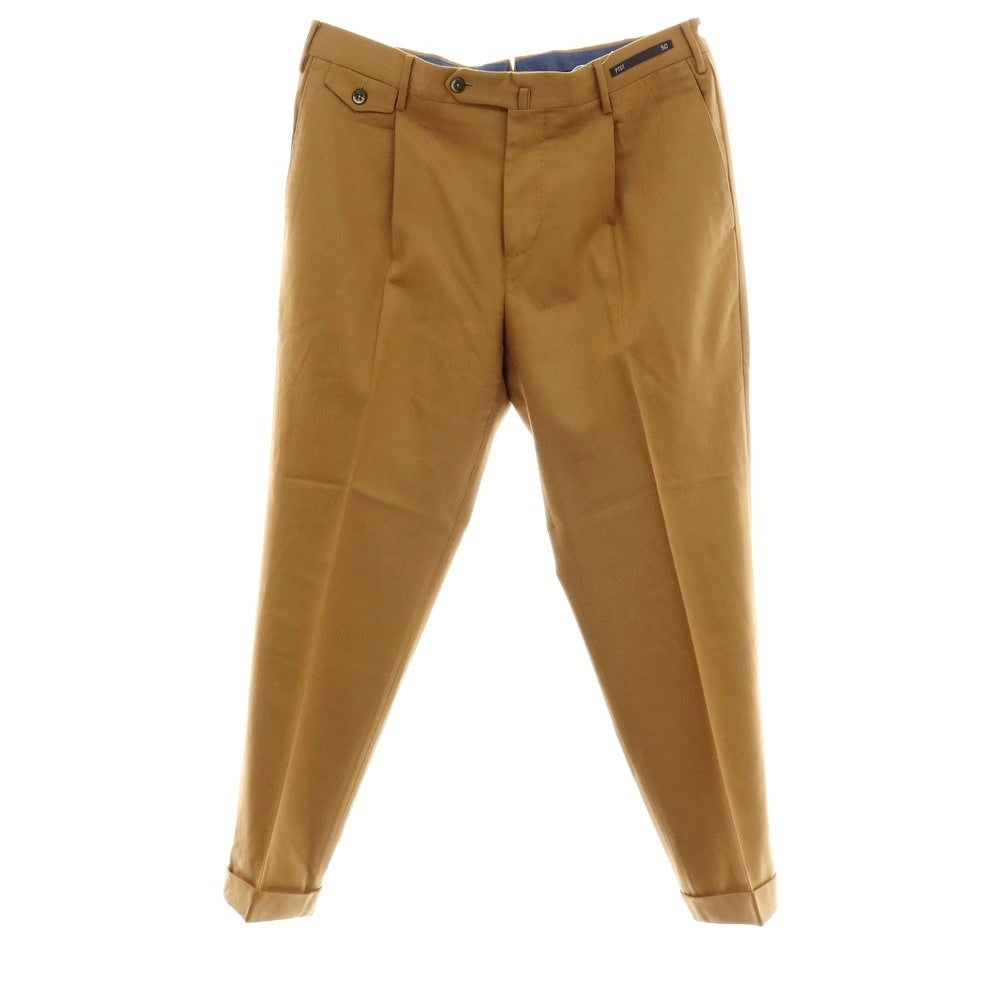 【中古】ピーティーゼロウーノ PT01 ストレッチ ウール ドレススラックスパンツ ライトブラウン【サイズ50】【 状態ランクC 】【 メンズ 】
