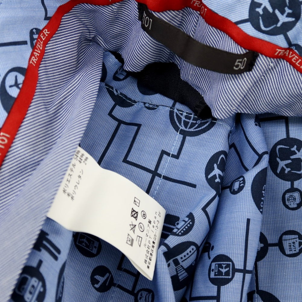 【SALE10%OFF/返品不可】【中古】ピーティーゼロウーノ PT01 TRAVELLER ストレッチ ポリエステルウール ドレススラックスパンツ ネイビー【 サイズ50 】【 状態ランクB 】【 メンズ 】