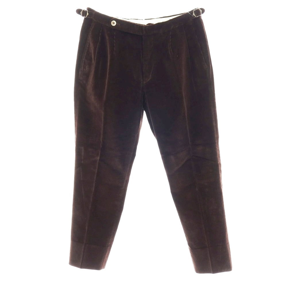【中古】ジーティーアー G.T.A HERRICK コットン 中太畝 コーデュロイパンツ ブラウン【サイズ48】【 状態ランクB 】【 メンズ 】