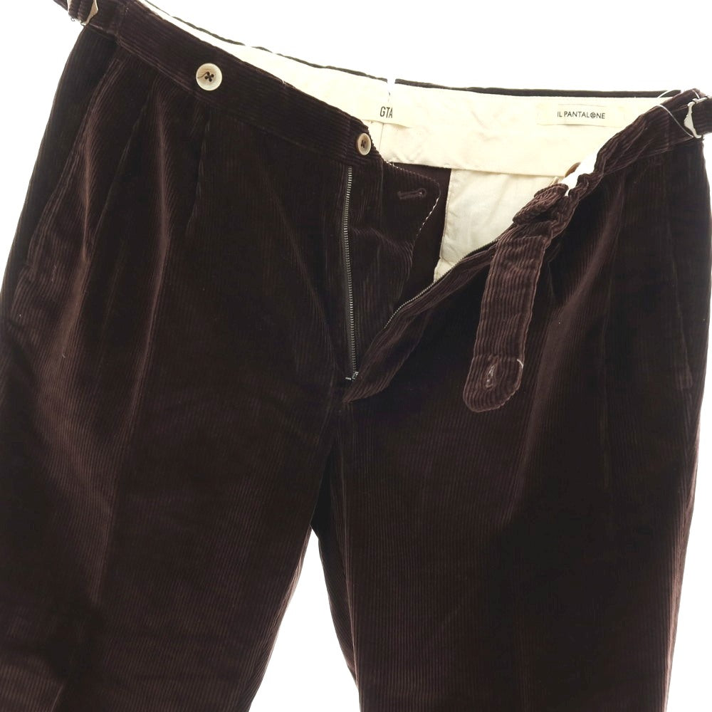 【中古】ジーティーアー G.T.A HERRICK コットン 中太畝 コーデュロイパンツ ブラウン【サイズ48】【 状態ランクB 】【 メンズ 】
