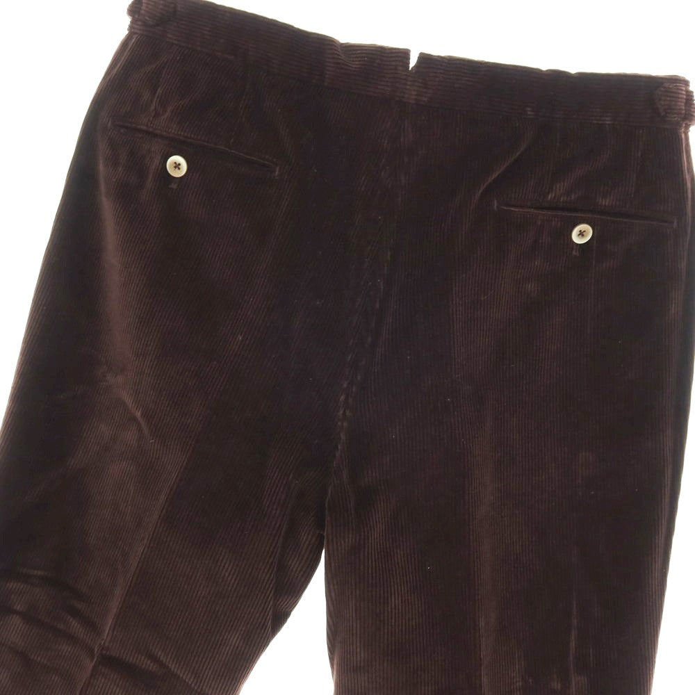 【中古】ジーティーアー G.T.A HERRICK コットン 中太畝 コーデュロイパンツ ブラウン【サイズ48】【 状態ランクB 】【 メンズ 】