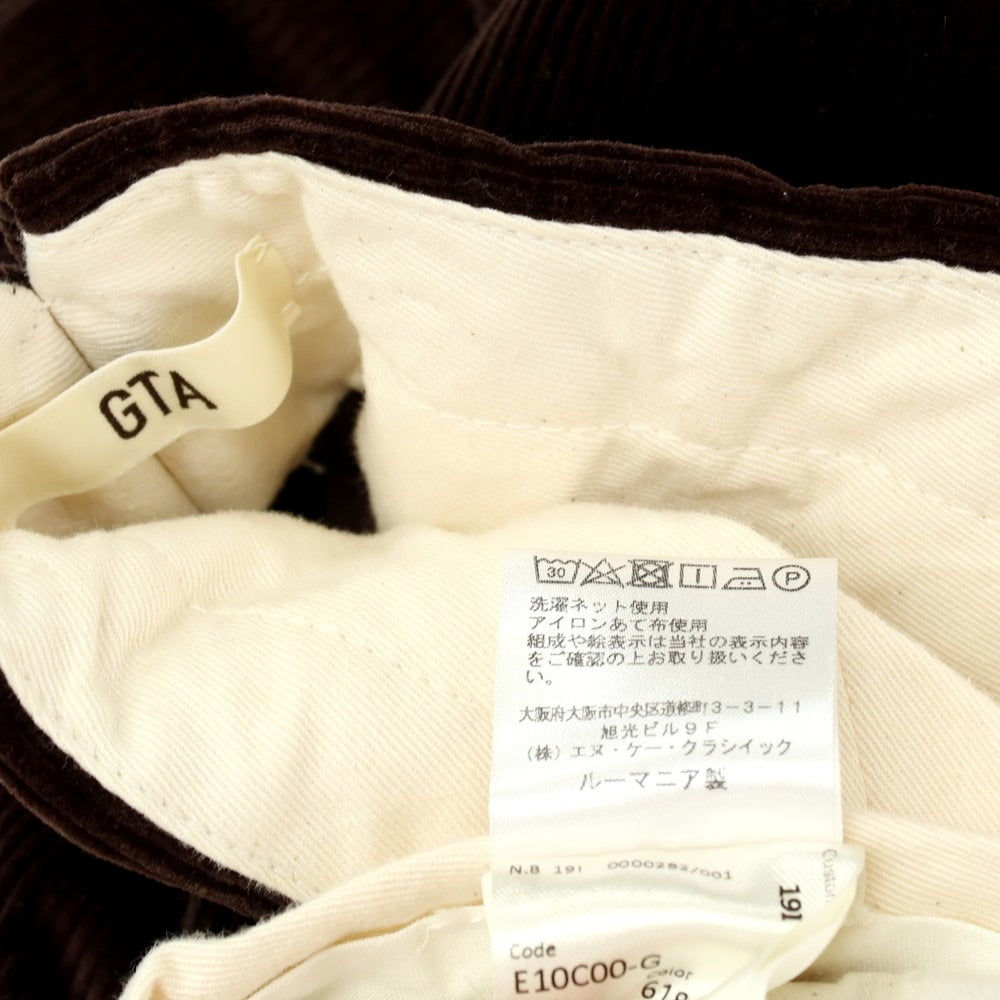 【中古】ジーティーアー G.T.A HERRICK コットン 中太畝 コーデュロイパンツ ブラウン【サイズ48】【 状態ランクB 】【 メンズ 】[APD]