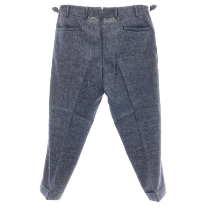 【中古】ジーティーアー G.T.A Herrick ストレッチ リネンコットン カジュアルスラックスパンツ ネイビー【サイズ48】【 状態ランクB 】【 メンズ 】