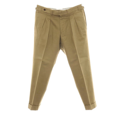 【中古】イガラシトラウザーズ 五十嵐 IGARASHI TROUSERS BEAMS F別注 ツイルコットン カジュアルスラックスパンツ カーキ系【サイズ50】【 状態ランクC 】【 メンズ 】