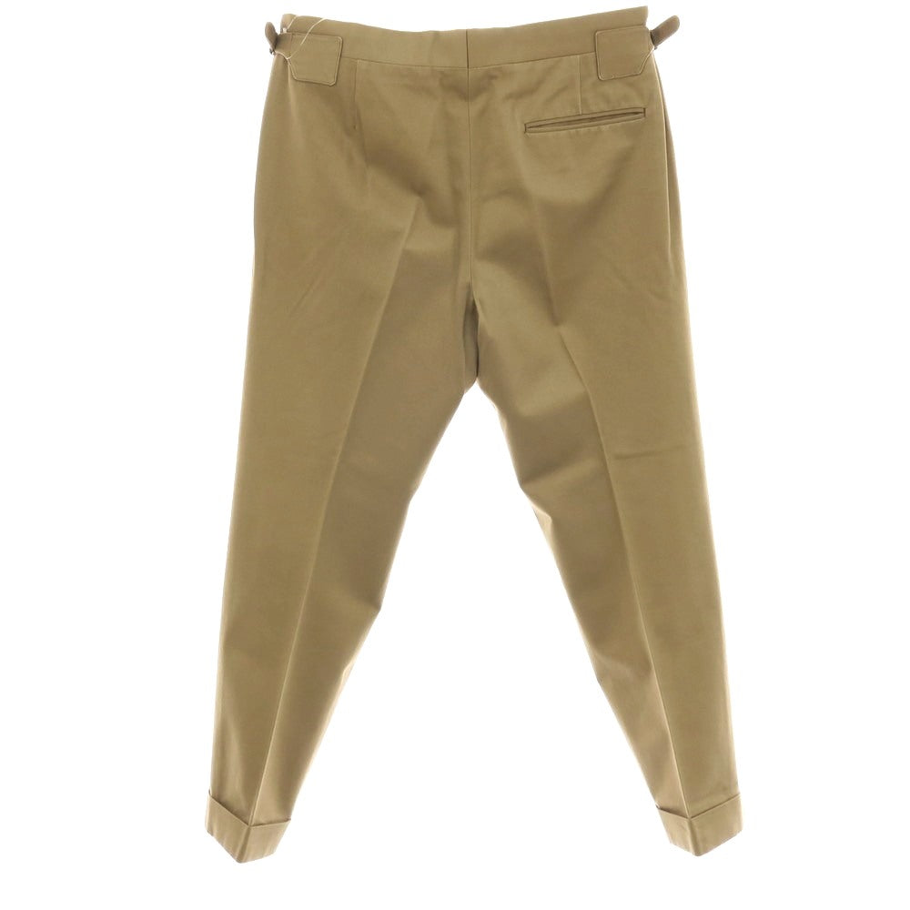【中古】イガラシトラウザーズ 五十嵐 IGARASHI TROUSERS BEAMS F別注 ツイルコットン カジュアルスラックスパンツ カーキ系【サイズ50】【 状態ランクC 】【 メンズ 】