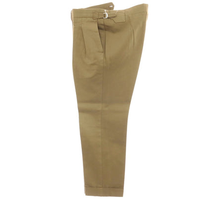 【中古】イガラシトラウザーズ 五十嵐 IGARASHI TROUSERS BEAMS F別注 ツイルコットン カジュアルスラックスパンツ カーキ系【サイズ50】【 状態ランクC 】【 メンズ 】