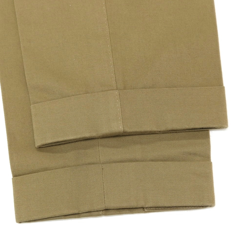 【中古】イガラシトラウザーズ 五十嵐 IGARASHI TROUSERS BEAMS F別注 ツイルコットン カジュアルスラックスパンツ カーキ系【サイズ50】【 状態ランクC 】【 メンズ 】
