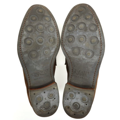 【中古】クロケットアンドジョーンズ CROCKETT&amp;JONES SYDNEY スウェード ローファー ブラウン【 6 1/2 】【 状態ランクC 】【 メンズ 】 []