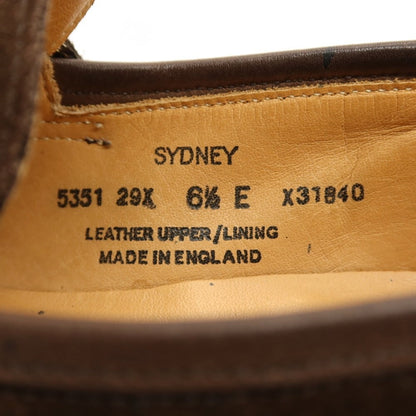 【中古】クロケットアンドジョーンズ CROCKETT&amp;JONES SYDNEY スウェード ローファー ブラウン【 6 1/2 】【 状態ランクC 】【 メンズ 】 []
