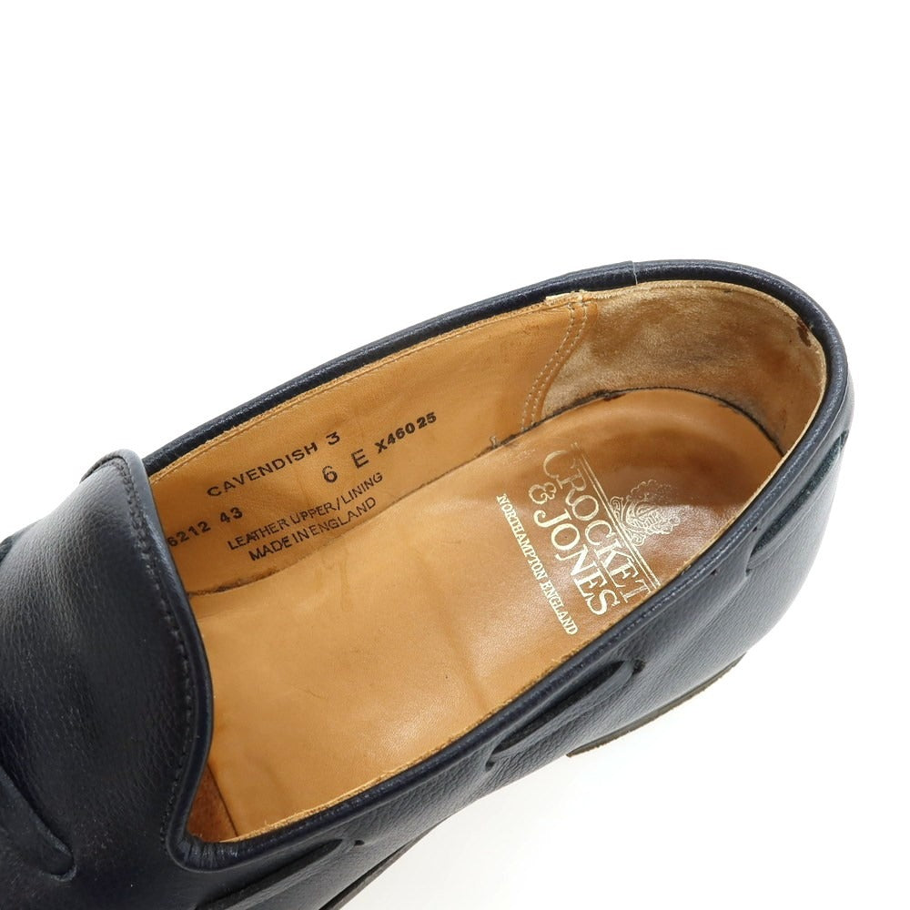 【中古】クロケットアンドジョーンズ CROCKETT&amp;JONES CAVENDISH3 タッセルローファー ネイビー【 6 】【 状態ランクC 】【 メンズ 】 []