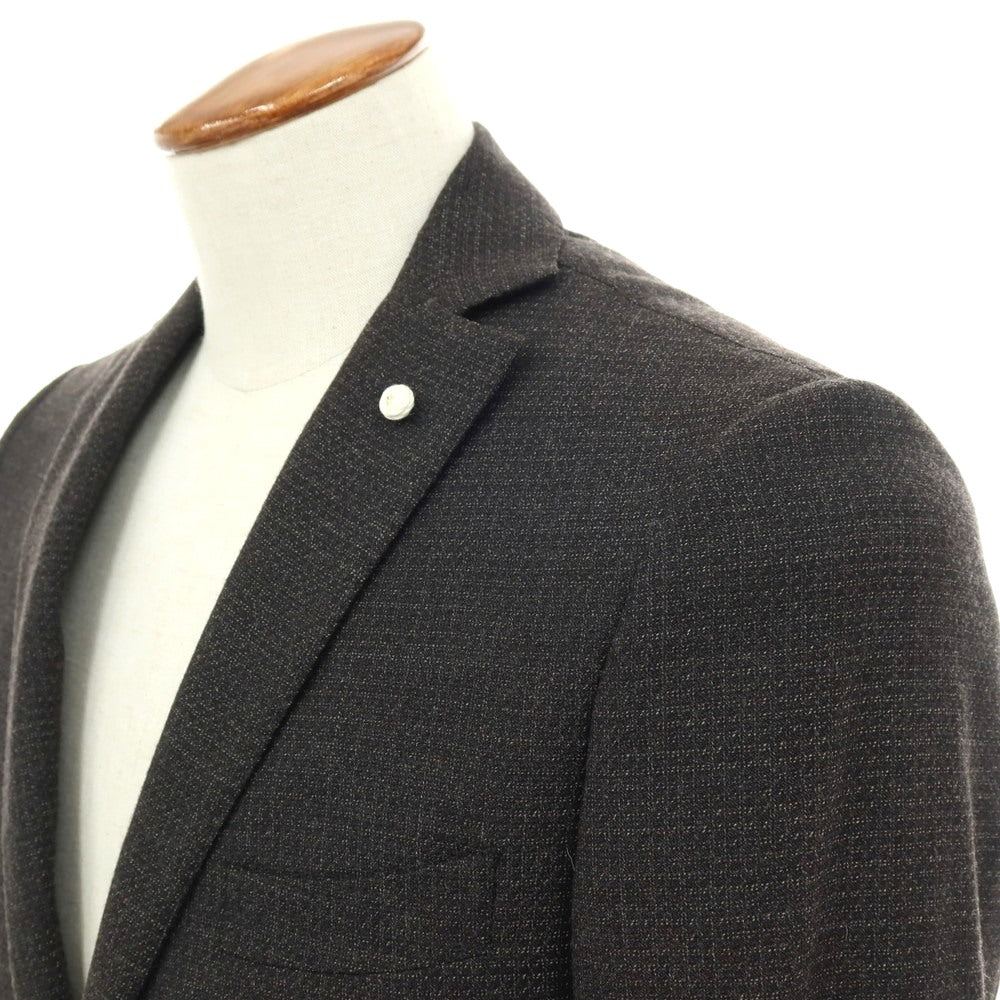 【中古】ルイジ ビアンキ マントヴァ Luigi Bianchi Mantova ウール 2つボタンスーツ ダークブラウン【サイズ46】【 状態ランクB 】【 メンズ 】