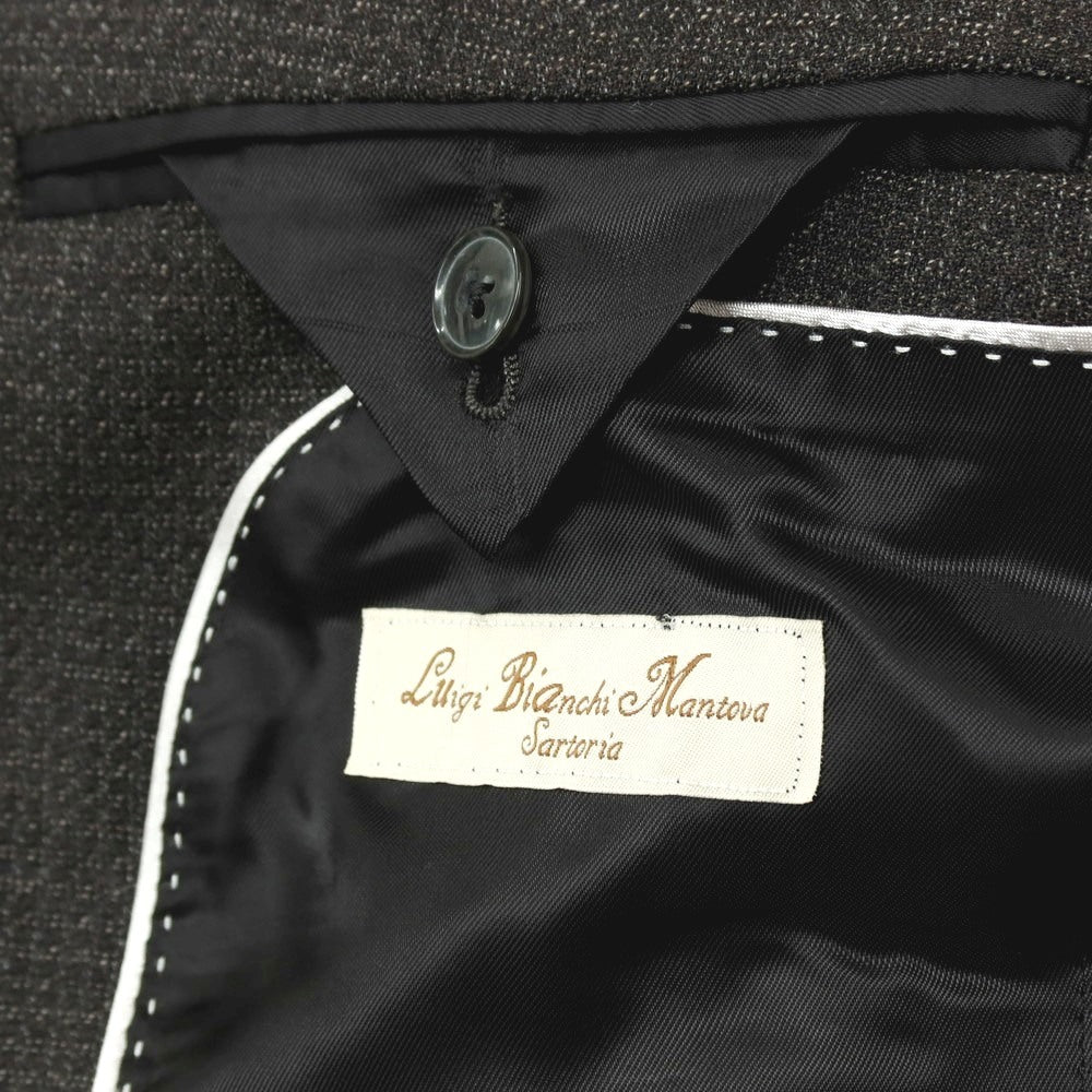 【中古】ルイジ ビアンキ マントヴァ Luigi Bianchi Mantova ウール 2つボタンスーツ ダークブラウン【サイズ46】【 状態ランクB 】【 メンズ 】[APD]