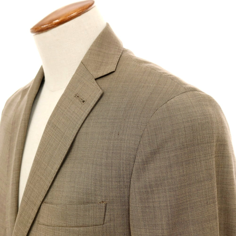 【中古】カンタレリ Cantarelli ウール 2つボタンスーツ ベージュxブラウン【サイズ46】【 状態ランクC 】【 メンズ 】